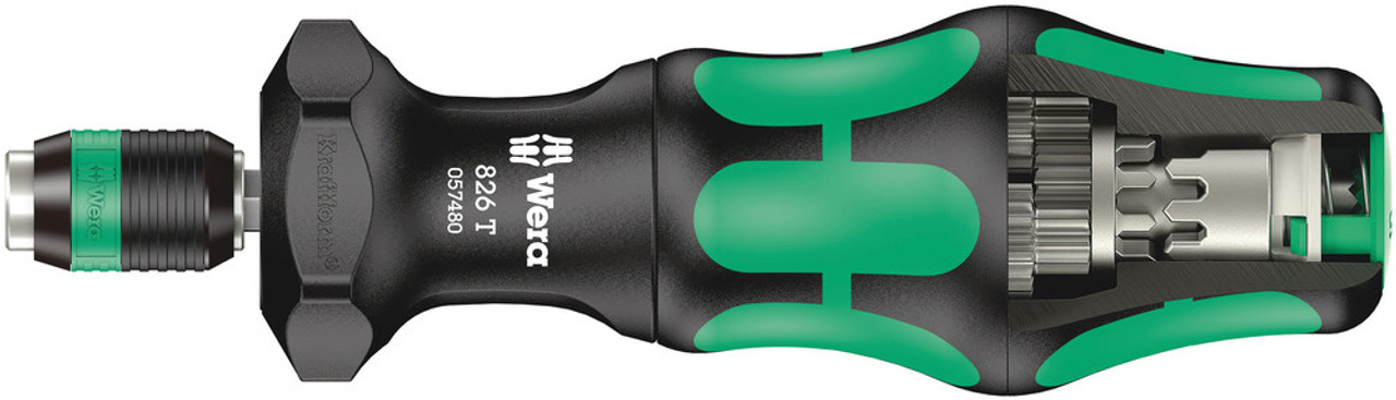 Wera 05057480001 826 T Kraftform Turbo Bit-Holding Geared Screwdriver Handle