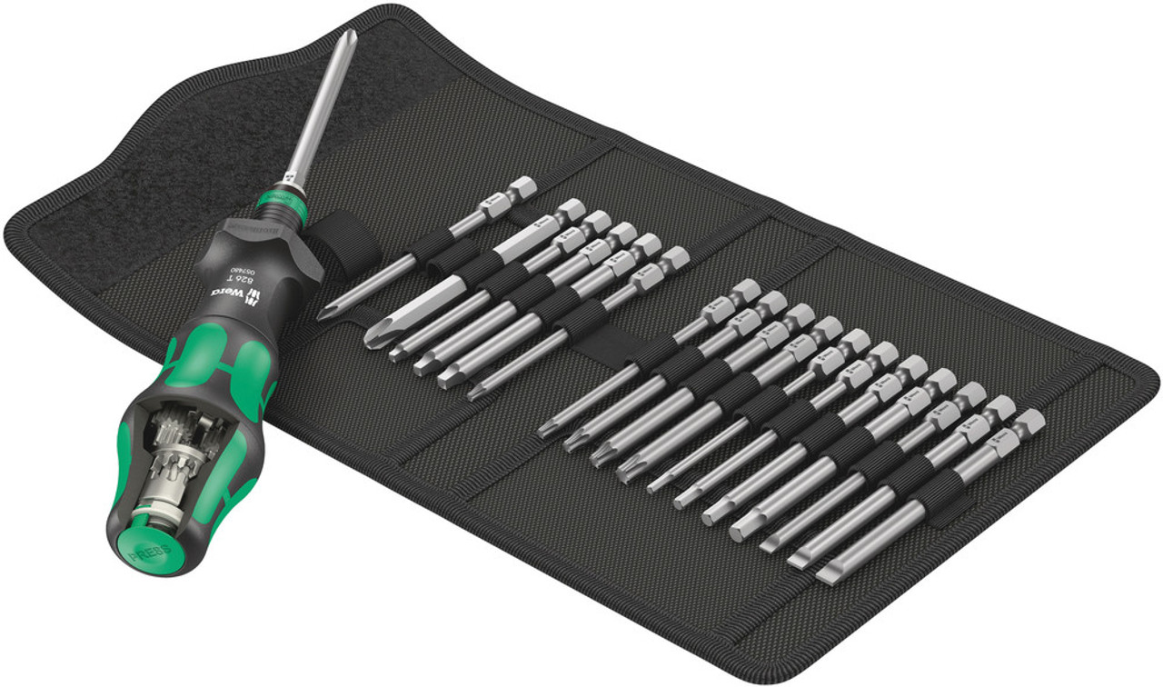 Wera 05057483001 Kraftform Kompakt Turbo 1 19pc Geared Multi-Driver Set - SAE