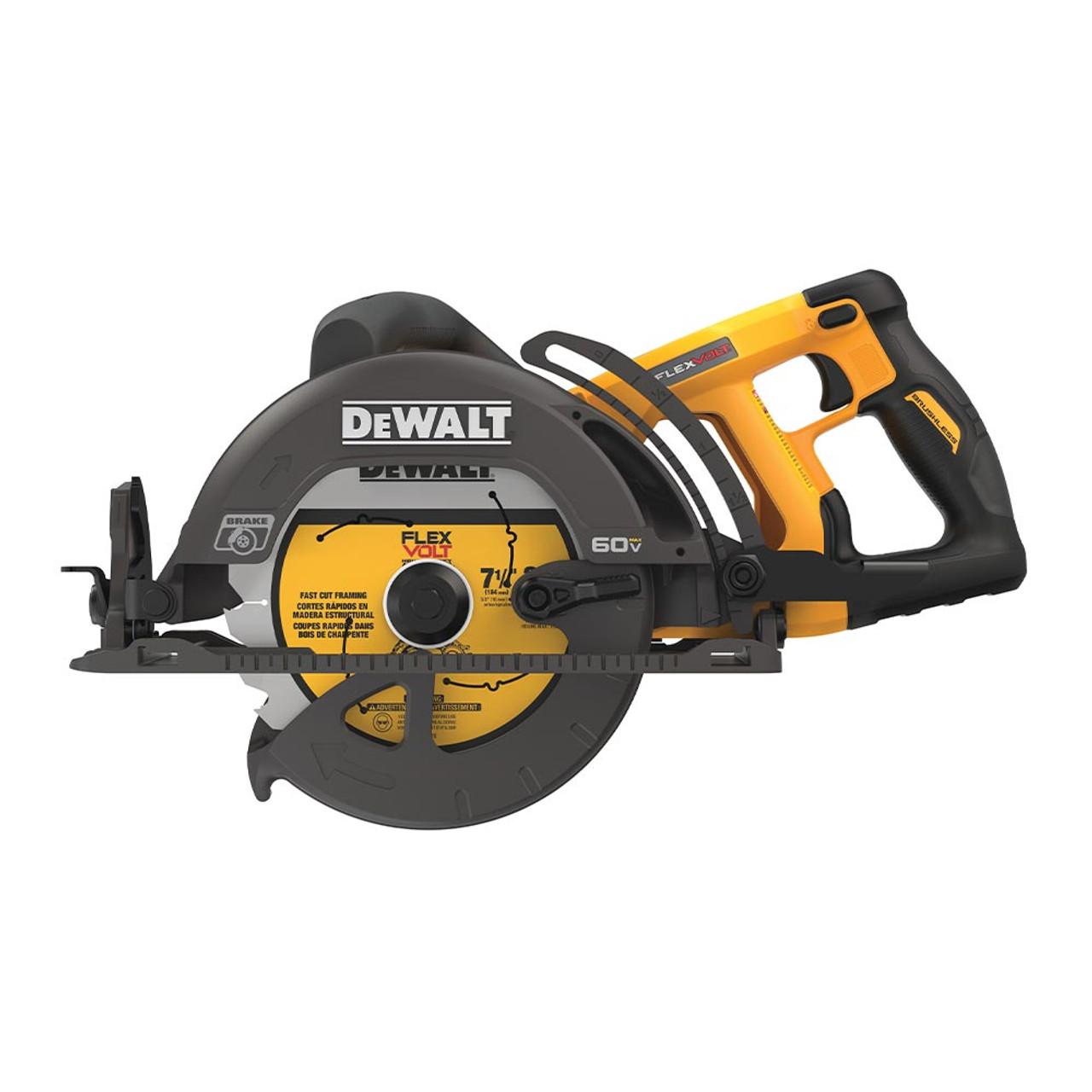 DeWalt DCS577B FLEXVOLT 60V MAX 7-1/4 inch Cordless Worm Drive Circular Saw (Tool Only)
