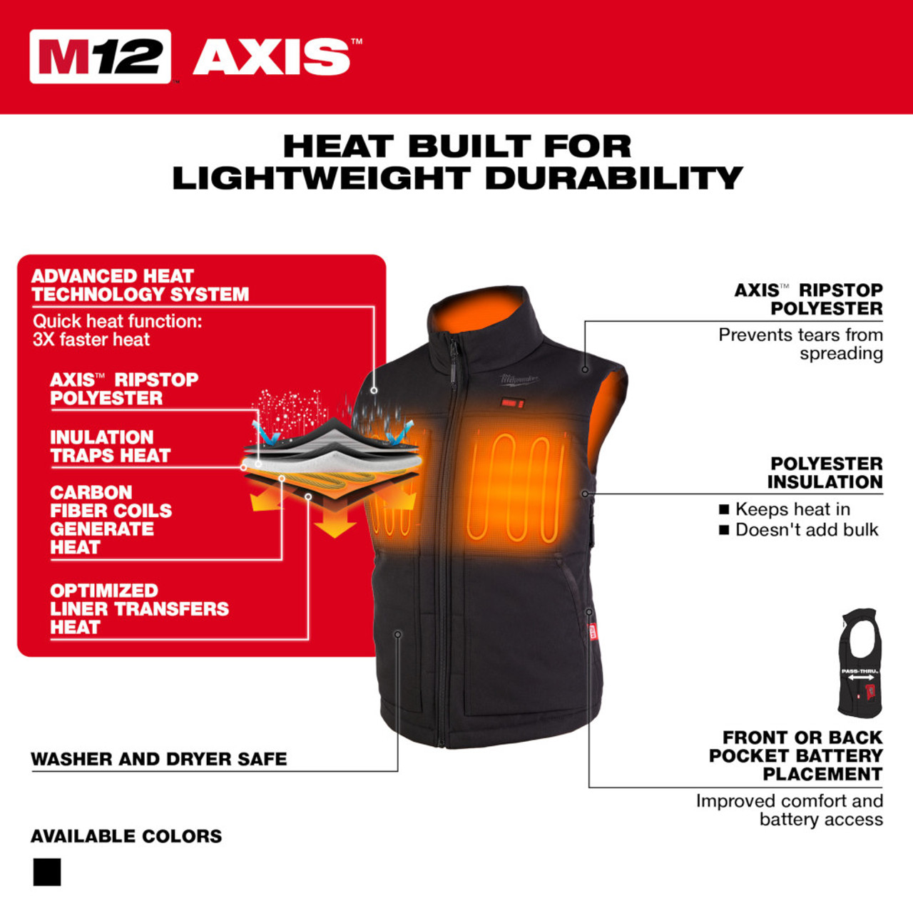 Milwaukee 334B-21XL M12 Women's Heated AXIS Black Vest Kit - Extra Large Milwaukee 334B-21XL M12 Women's Heated AXIS Black Vest Kit - Extra Large