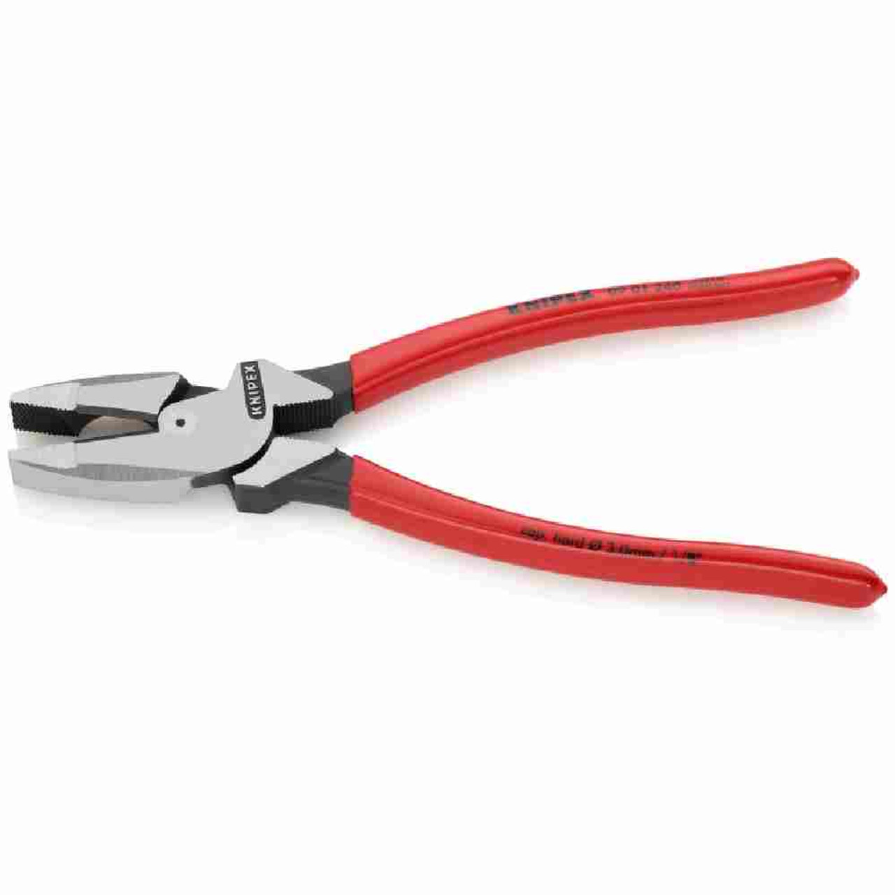 Knipex 9-1/2 inch High Leverage Combination Pliers looking at pliers with the jaw open Knipex 9-1/2 inch High Leverage Combination Pliers looking at pliers with the jaw open