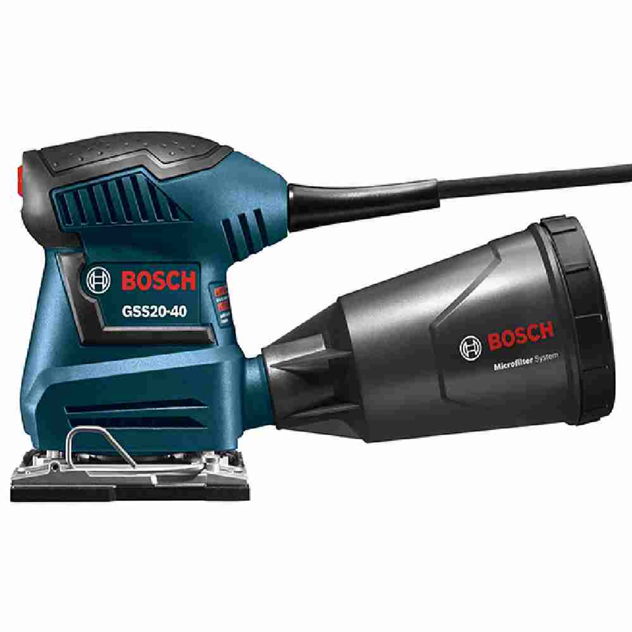 Bosch GSS20-40 2 Amp 1/4-Sheet Orbital Finishing Sander showing side profile