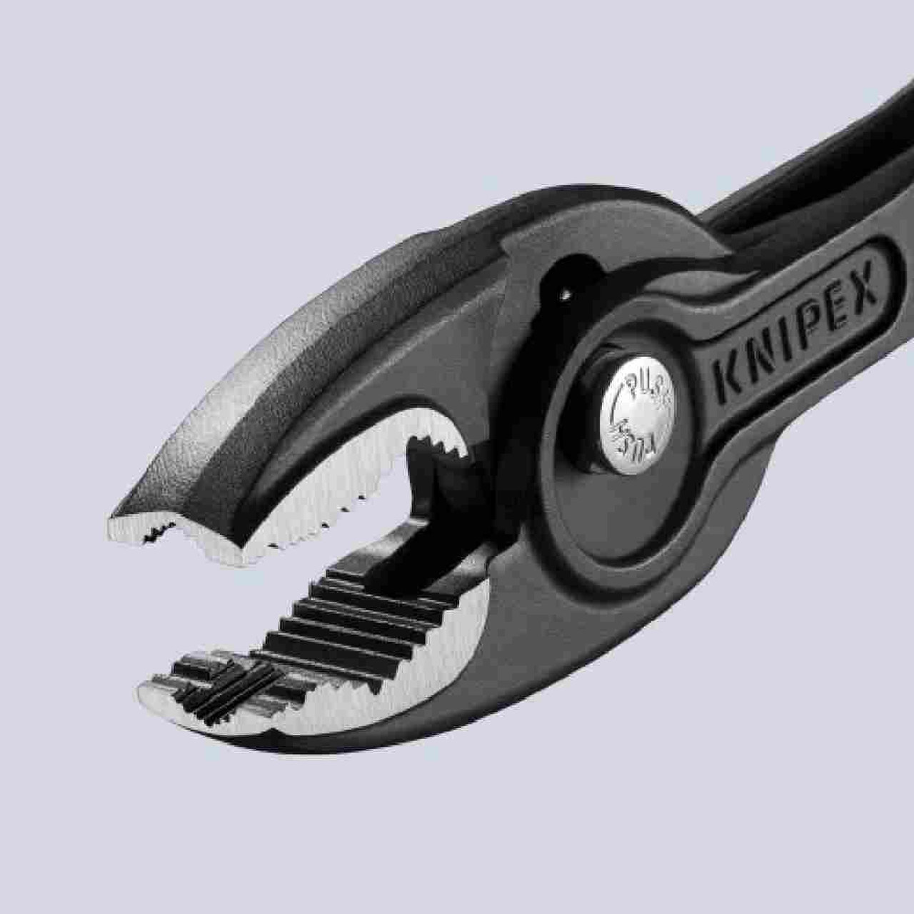 Knipex 8201200SBA 8 inch Twin Grip pliers showing close up of gripping zones
