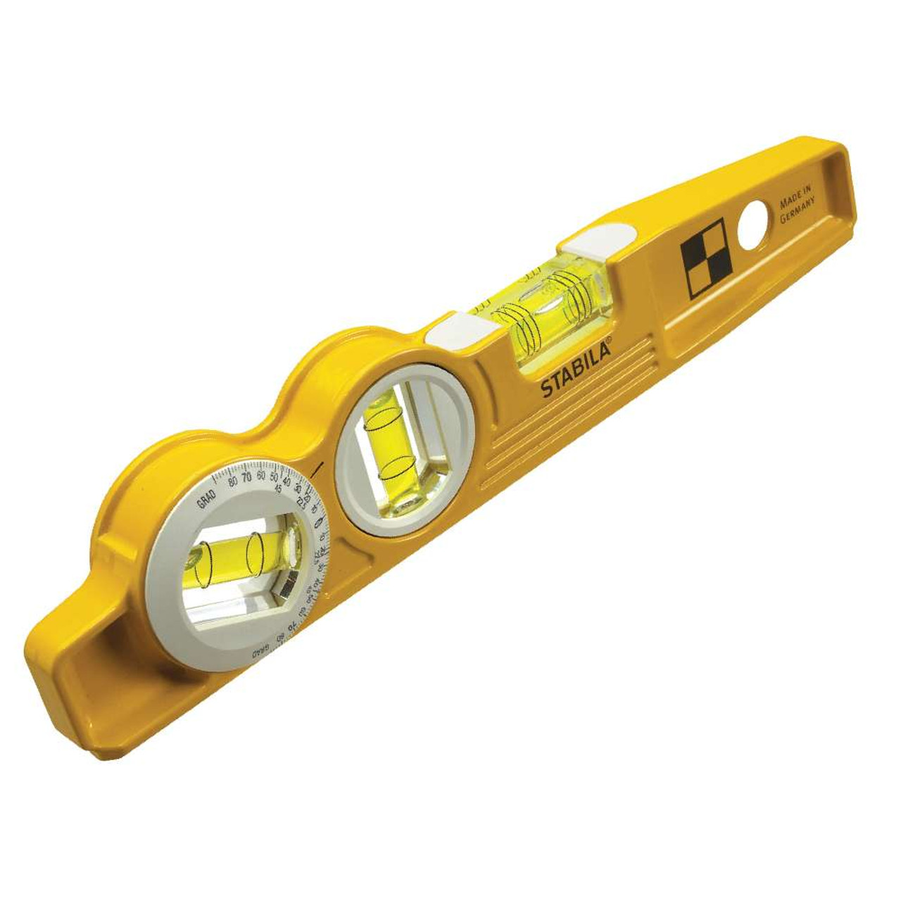 Stabila 25360 81SMW360 10 inch Die Cast Torpedo Level with Protractor Vial