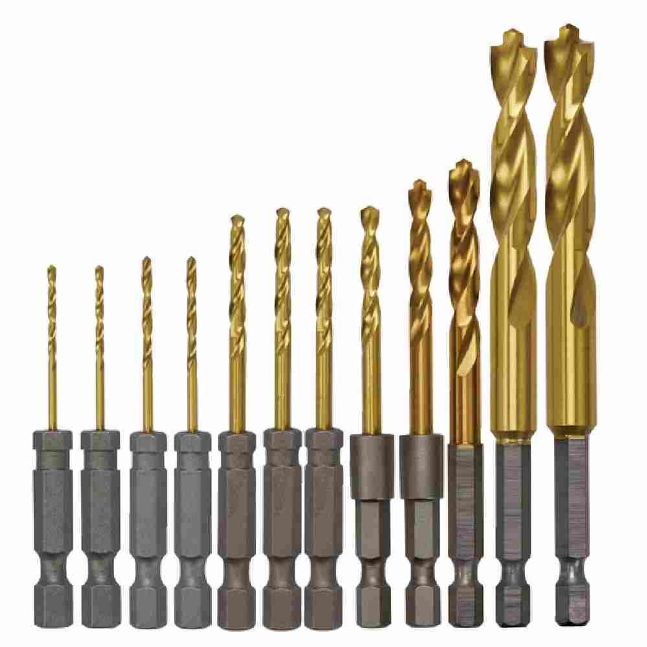 DeWalt DD5152 12pc Impact Ready Titanium Nitride Coated Drill Bit Set DeWalt DD5152 12pc Impact Ready Titanium Nitride Coated Drill Bit Set