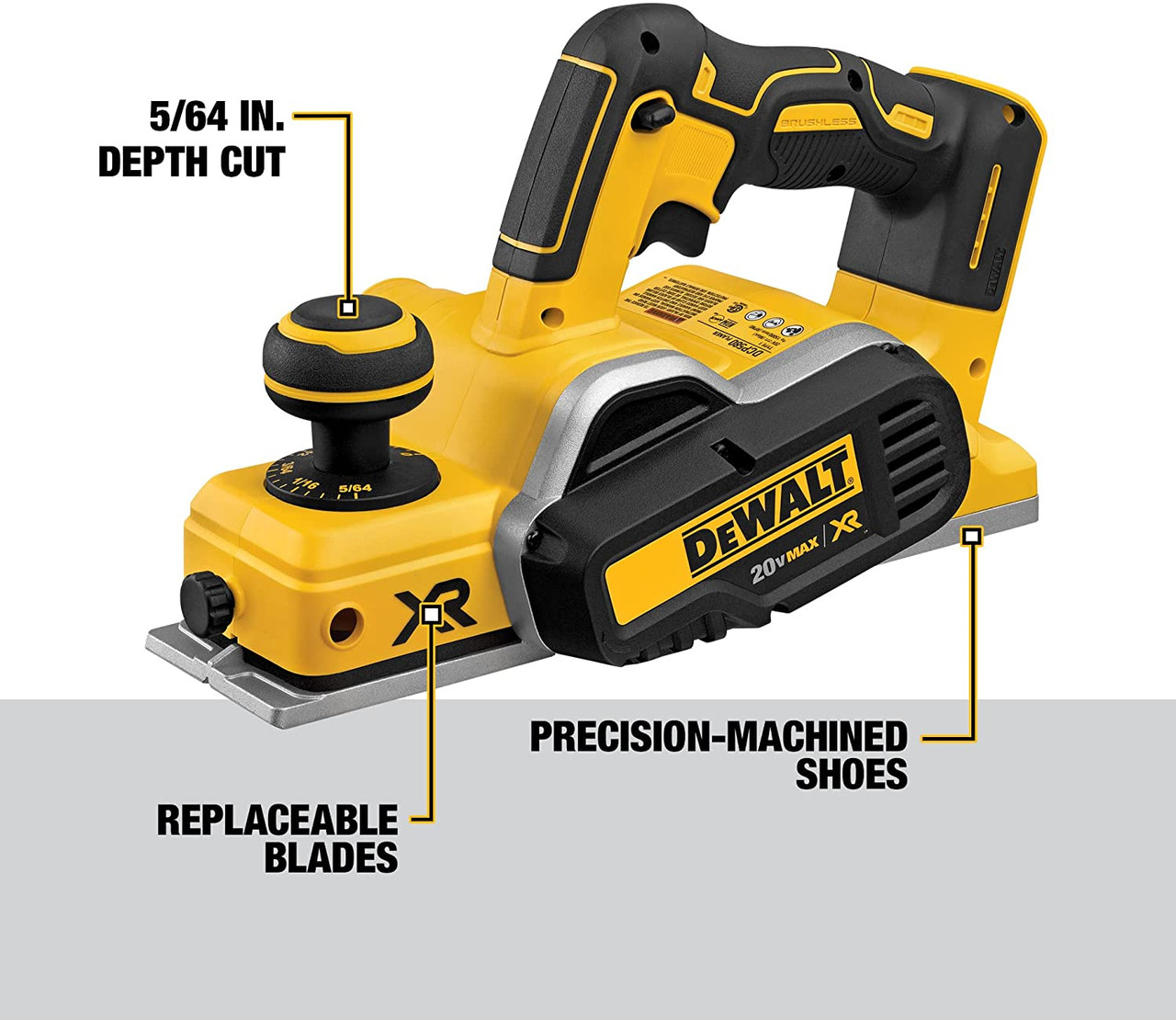 DeWalt DCP580B 20V MAX XR Brushless Cordless Planer (Tool Only)