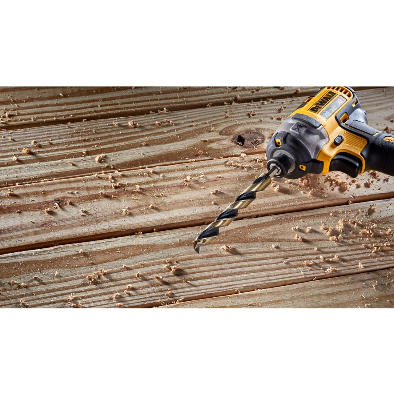 DeWalt 9/64 inch Black  and Gold IMPACT READY Hex Shank Metal Drill Bit DeWalt 9/64 inch Black  and Gold IMPACT READY Hex Shank Metal Drill Bit