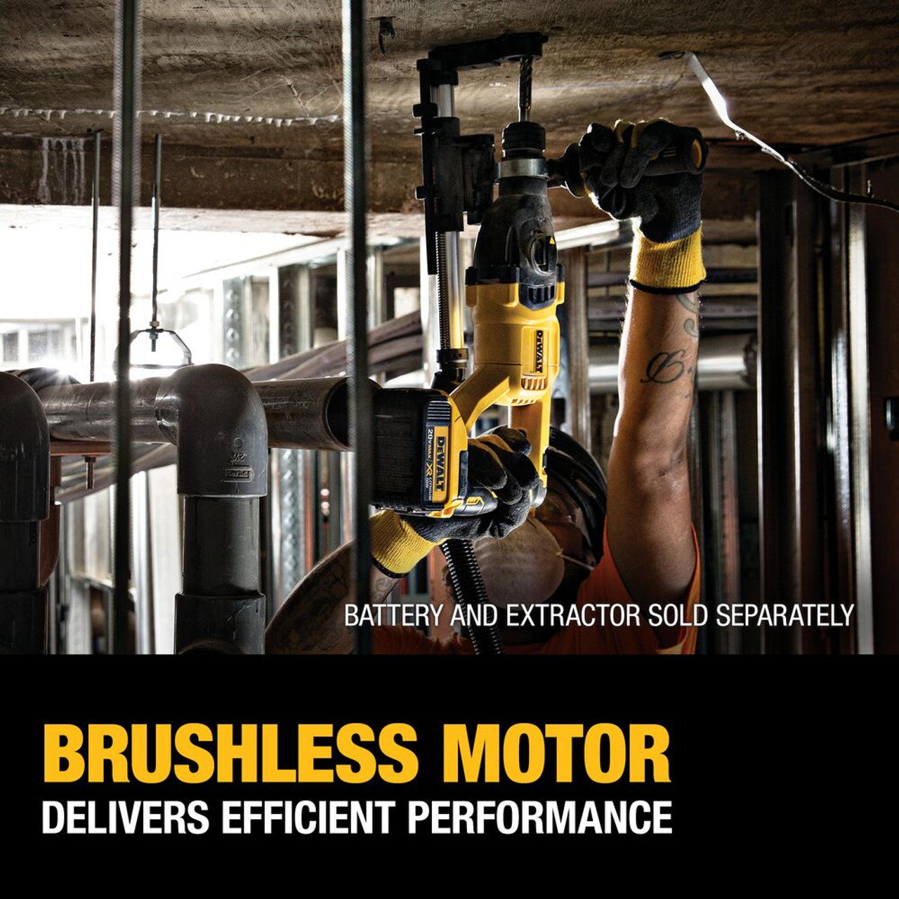 DeWalt DCH133M2 20V MAX 1 inch Brushless Cordless SDS-Plus D-Handle Rotary Hammer Kit