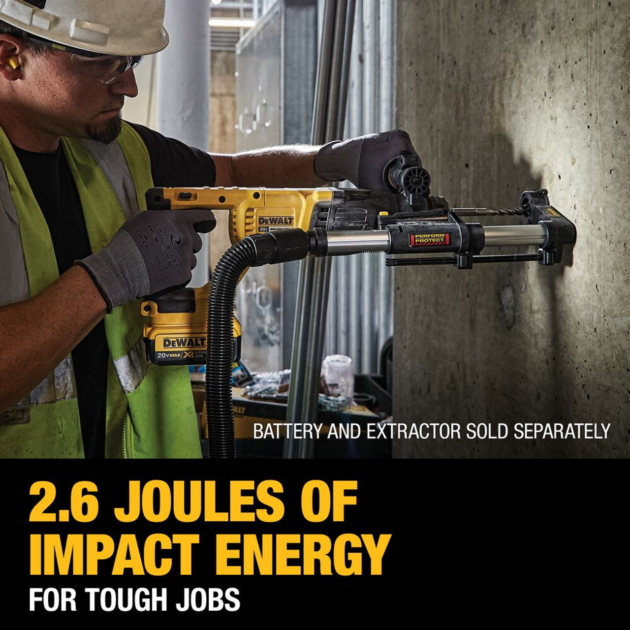 DeWalt DCH133M2 20V MAX 1 inch Brushless Cordless SDS-Plus D-Handle Rotary Hammer Kit