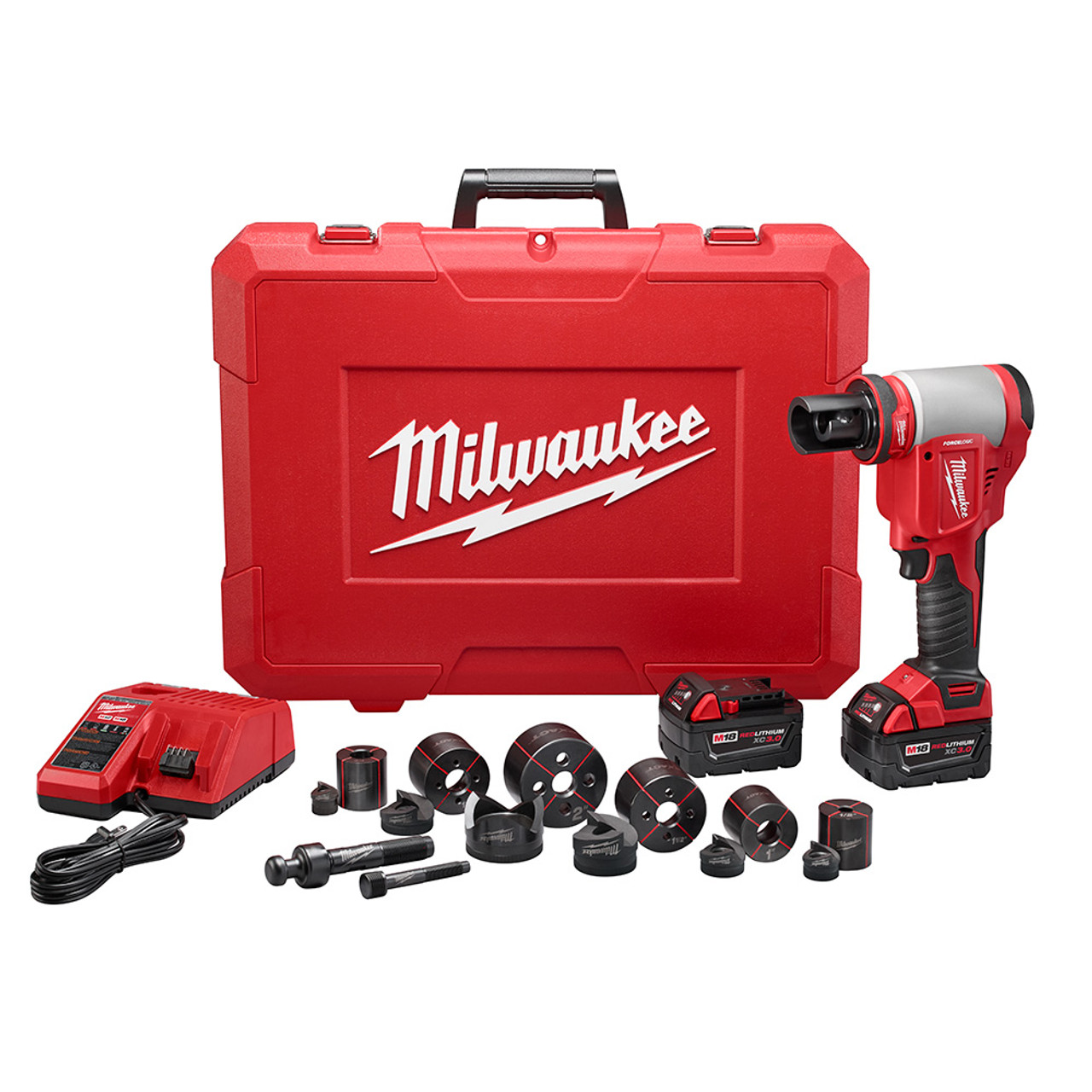 Milwaukee 2676-23 M18 FORCE LOGIC Cordless 10T 1/2 inch - 4 inch Knockout Tool Kit Milwaukee 2676-23 M18 FORCE LOGIC Cordless 10T 1/2 inch - 4 inch Knockout Tool Kit