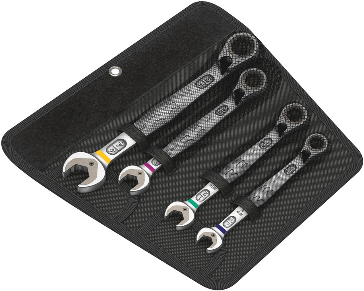 Wera 05020092001 6000 Joker Switch 4pc SAE Ratcheting Combination Wrench Set Wera 05020092001 6000 Joker Switch 4pc SAE Ratcheting Combination Wrench Set