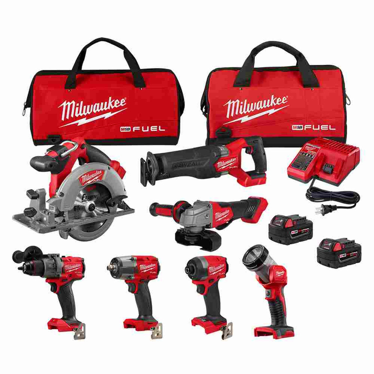 Milwaukee 3697-27 M18 FUEL 7-Tool Cordless Combo Kit