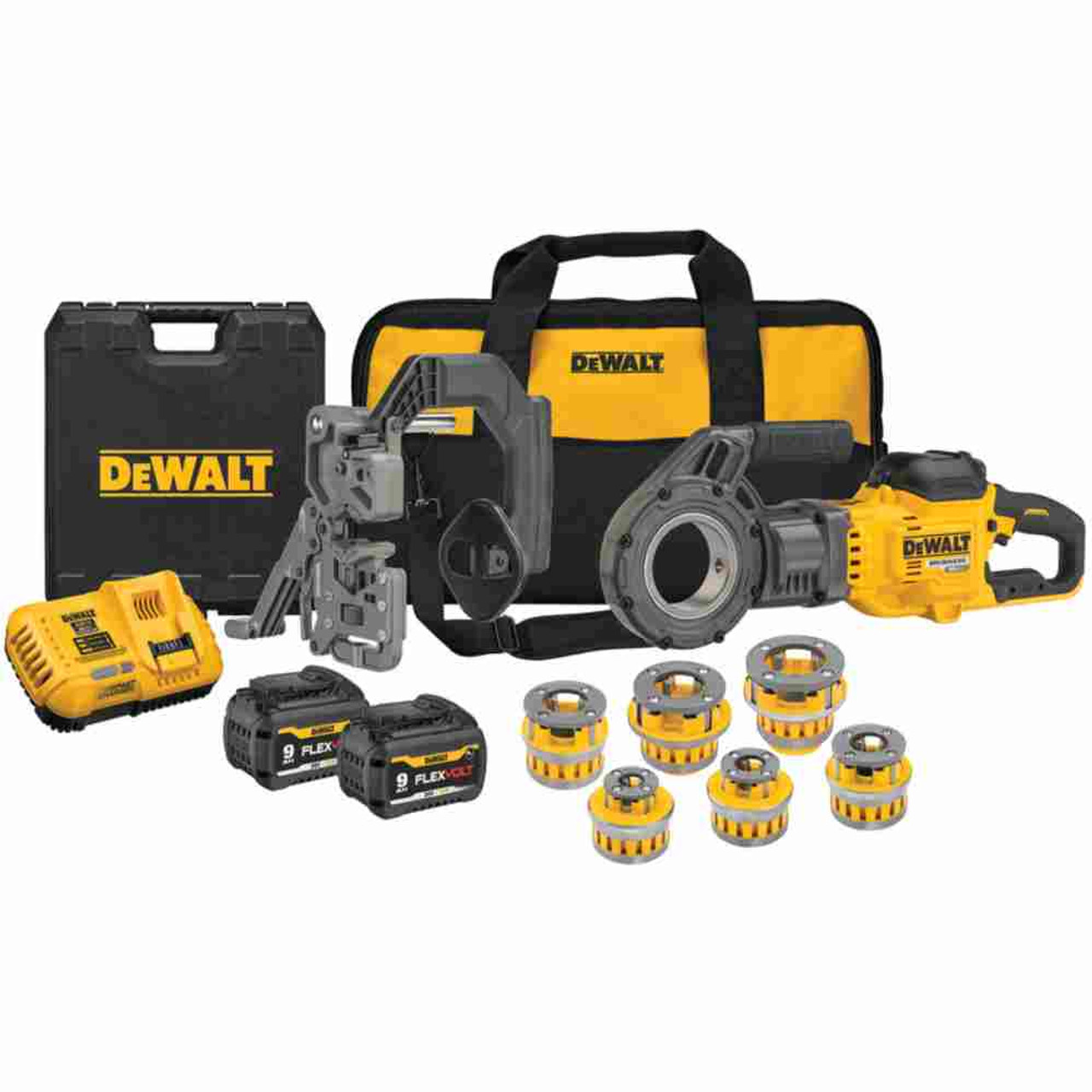 DeWalt DCE700X2K FLEXVOLT 60V MAX Cordless Pipe Threader with Die Heads Kit