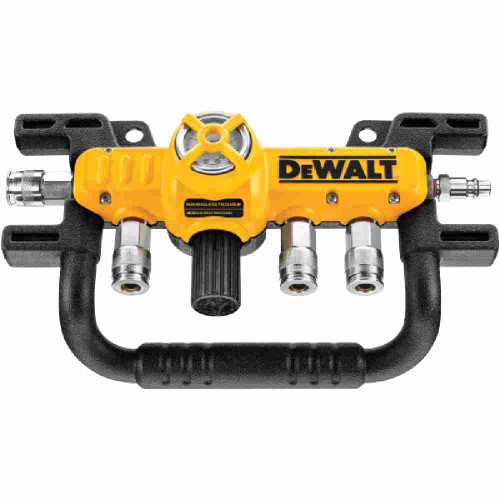 DeWalt D55040 Quadraport Air Line Splitter with Regulator  and 1/4 Inch Couplers