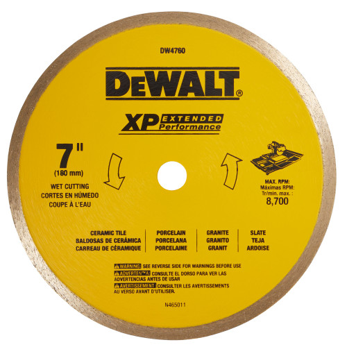 DeWalt DW4760 XP 7 inch Continuous Rim Ceramic Tile Blade