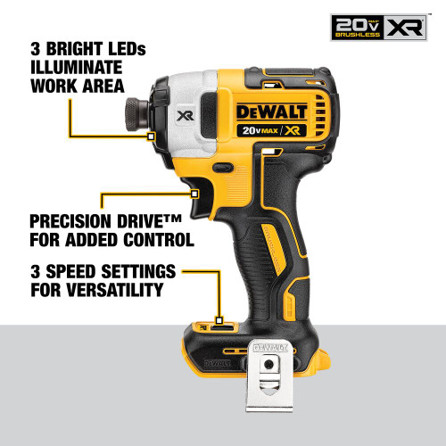 DeWalt DCF887B 20V MAX XR 1/4 inch 3-Speed Impact Driver (Tool Only) DeWalt DCF887B 20V MAX XR 1/4 inch 3-Speed Impact Driver (Tool Only)