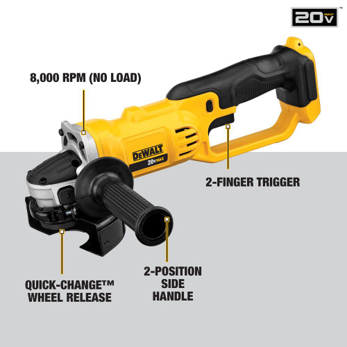 DeWalt DCG412B 4-1/2 inch / 5 inch Grinder (Tool Only) DeWalt DCG412B 4-1/2 inch / 5 inch Grinder (Tool Only)