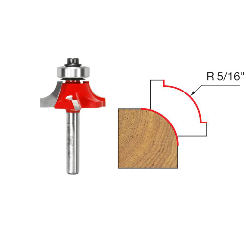 Freud 34-112 Quadra-Cut 5/16 Inch Radius Rounding Over Router Bit - 1/4 Inch Shank
