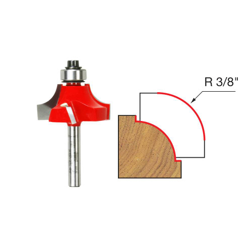 Freud 36-114 3/8 Inch Quadra-Cut Radius Beading Router Bit - 1/4 Inch Shank