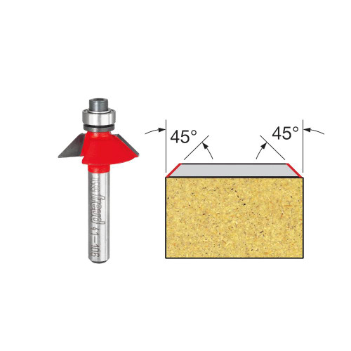 Freud 41-106 31/32 Inch Bevel Trim Router Bit - 1/4 Inch Shank