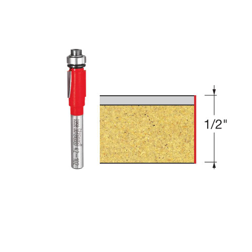 Freud 42-102 3/8 Inch Bearing Flush Trim Router Bit - 1/2 Inch Shank