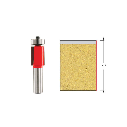 Freud 42-202 3/4 Inch x 1 Inch Downshear Helix Flush Trim Router Bit - 1/2 Inch Shank
