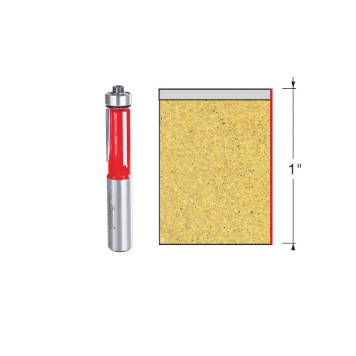 Freud 44-104 1/2 Inch x 1 Inch 3-Cutter Bearing Flush Trim Router Bit - 1/2 Inch Shank