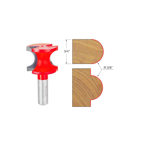 Freud 82-116 3/8 Inch Radius Half Round Router Bit - 1/2 Inch Shank