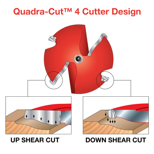 Freud 99-520 3-1/2 inch Quadra-Cut Raised Panel Router Bit (Ogee Profile) - 1/2 inch Shank