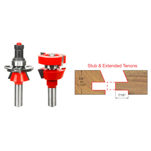 Freud  99-762 1-11/16 Inch Premier Adjustable Rail  and Stile Bit (Shaker Profile) - 1/2 Inch Shank