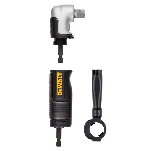 DeWalt DWAMRA38FT FLEX TORQ 3/8 inch Square Drive Modular Right Angle Attachment showing pieces of the system
