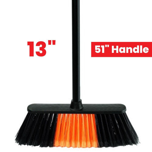 Summit ST10302 13 inch Upright Broom with 51 inch Long Handle