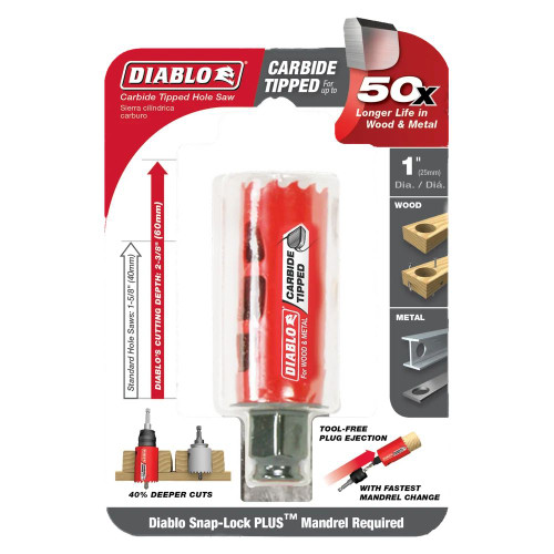 Diablo DHS1000CT 1 inch x 2-3/8 inch Carbide-Tipped Hole Saw