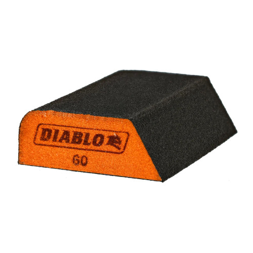 Diablo DFBCOMBMED01G 4 Inch x 2-1/2 Inch x 1 Inch 60-Grit Orange Dual-Edge Sanding Sponge