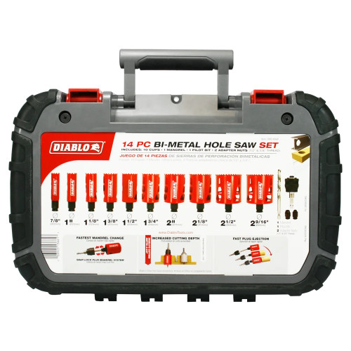 Diablo DHS14SGP 14pc General Purpose Bi-Metal Hole Saw Set