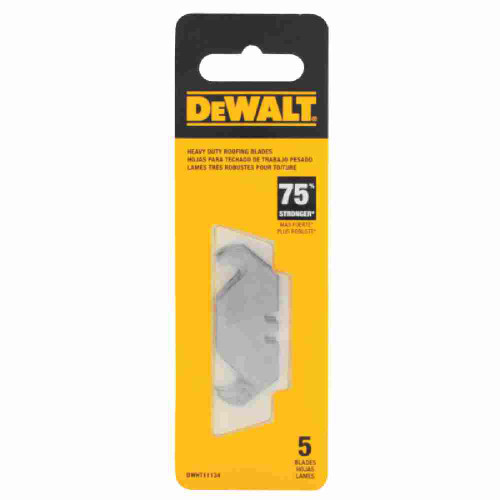 DeWalt DWHT11134 Heavy-Duty Roofing Blades - 5pk showing in packaging