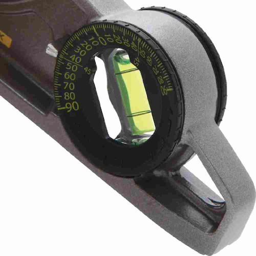 Stanley FMHT43610 FATMAX 9 inch Xtreme Cast Torpedo Level showing /looking at rotating vial