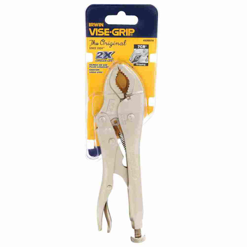 Irwin 4935578 7CR Vise-Grip 7 inch Original Curved Locking Pliers showing in packaging
