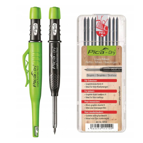 Pica 30405 Pica-Dry Longlife Automatic Pencil and Special Graphite Lead Refills Set