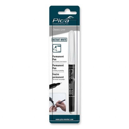 Pica 532-52-SB Classic 532 Permanent Pen with Bullet Tip - White