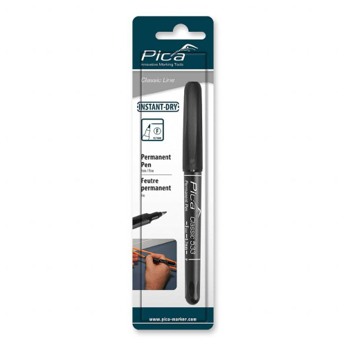Pica 533-46-SB Classic 533 Permanent Pen with Fine Nib - Black