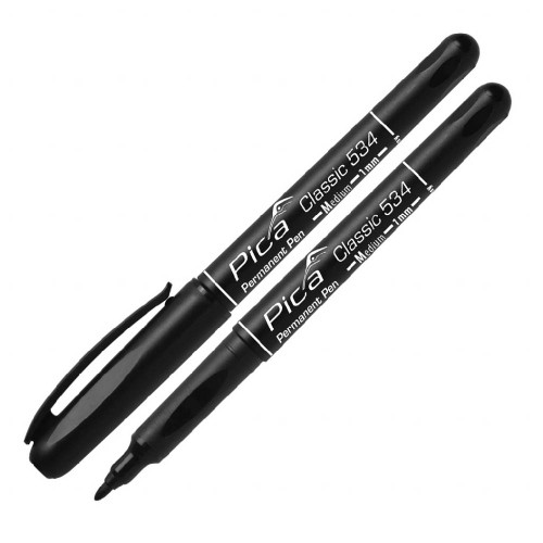Pica 534-46-SB Classic 534 Permanent Pen with Medium Nib - Black