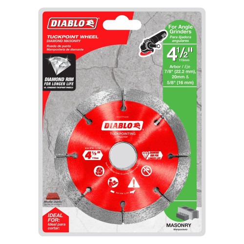 Diablo DMATP0450 4-1/2 inch Diamond Rim Tuck Point Blade for Masonry