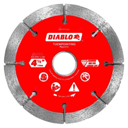 Diablo DMATP0450 4-1/2 Inch Diamond Rim Tuck Point Blade for Masonry