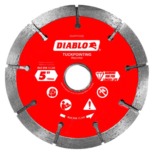 Diablo DMATP0500 5 Inch Diamond Rim Tuck Point Blade for Masonry