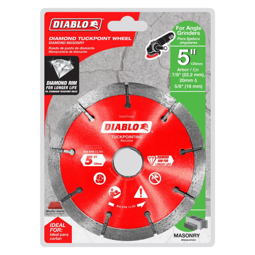 Diablo DMATP0500 5 inch Diamond Rim Tuck Point Blade for Masonry