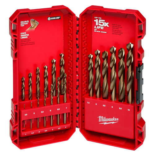 Milwaukee 48-89-2530 19pc Metric Cobalt RED HELIX Twist Drill Bit Set