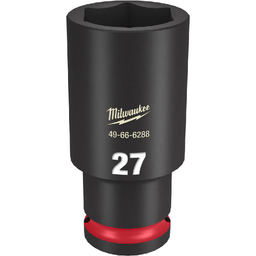 Milwaukee 49-66-6288 SHOCKWAVE Impact Duty 27mm 1/2 Inch Drive Metric 6pt Deep Socket