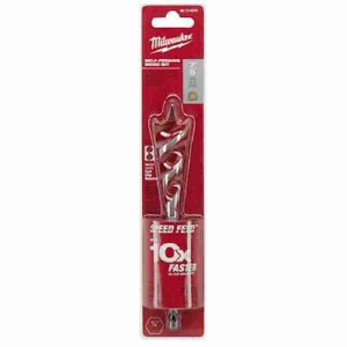 Milwaukee 48-13-0078 SPEED FEED 7/8 inch x 6 inch Self-Feeding Wood Bit showing in packaging