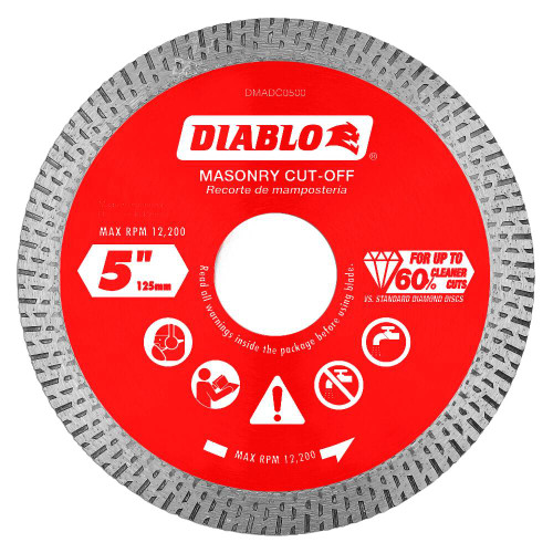 Diablo DMADC0500 5 Inch Diamond Continuous Rim Masonry Cut Off Disc